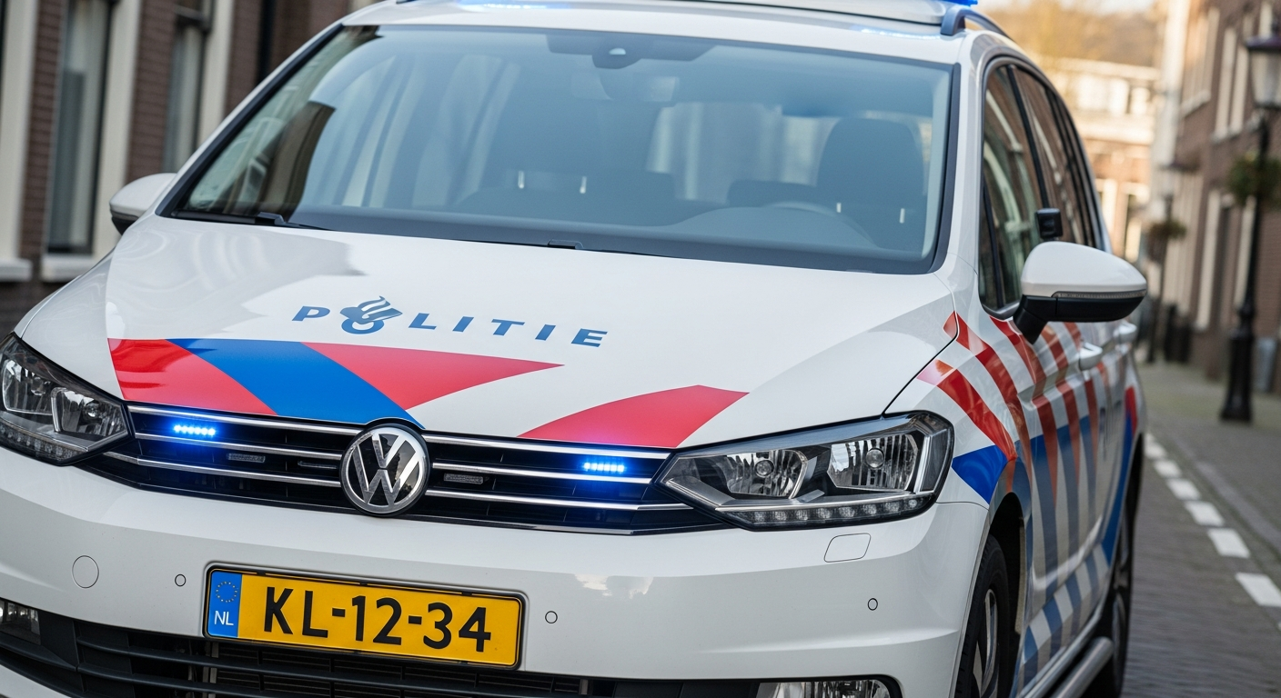 Auto zwaar beschadigd na botsing tegen boom in Ermelo