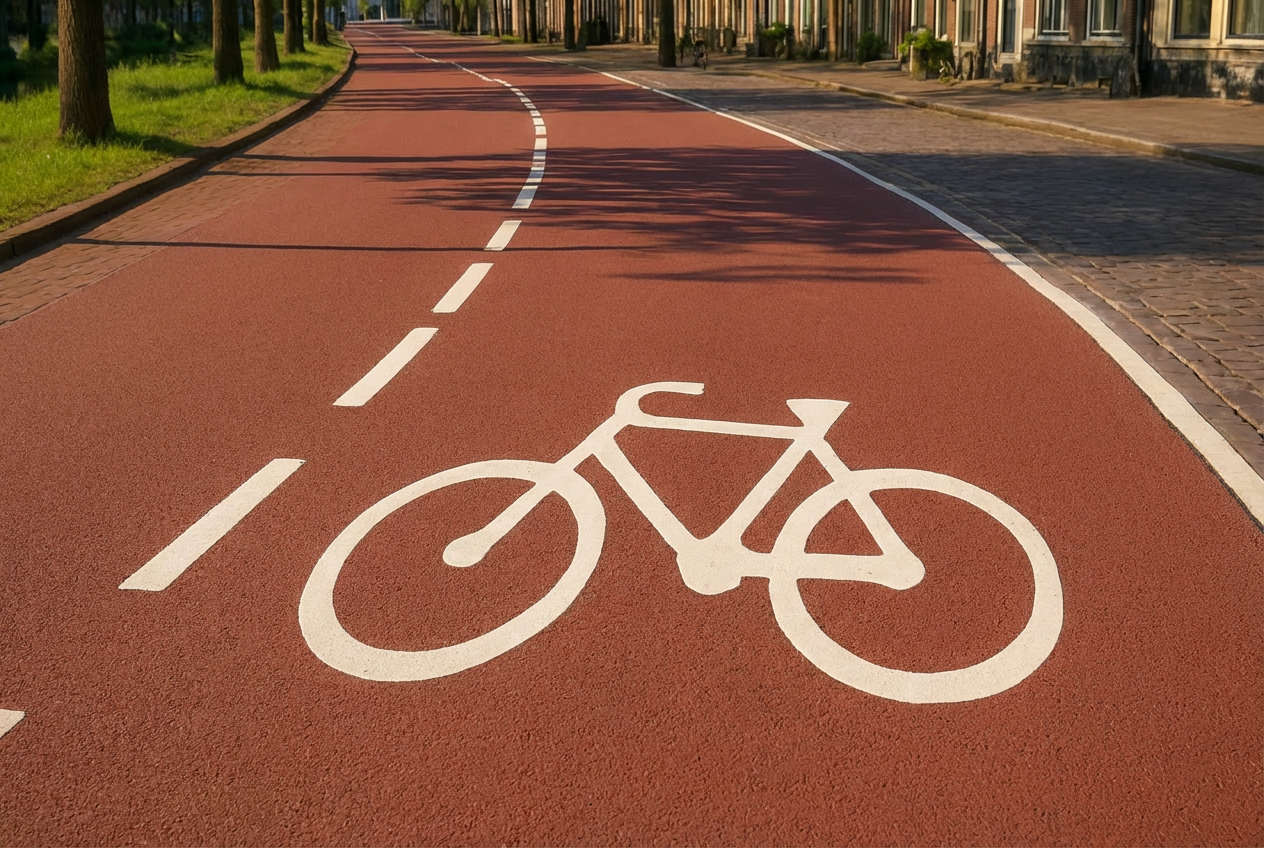 Fietser gewond na val door gladheid in Ermelo