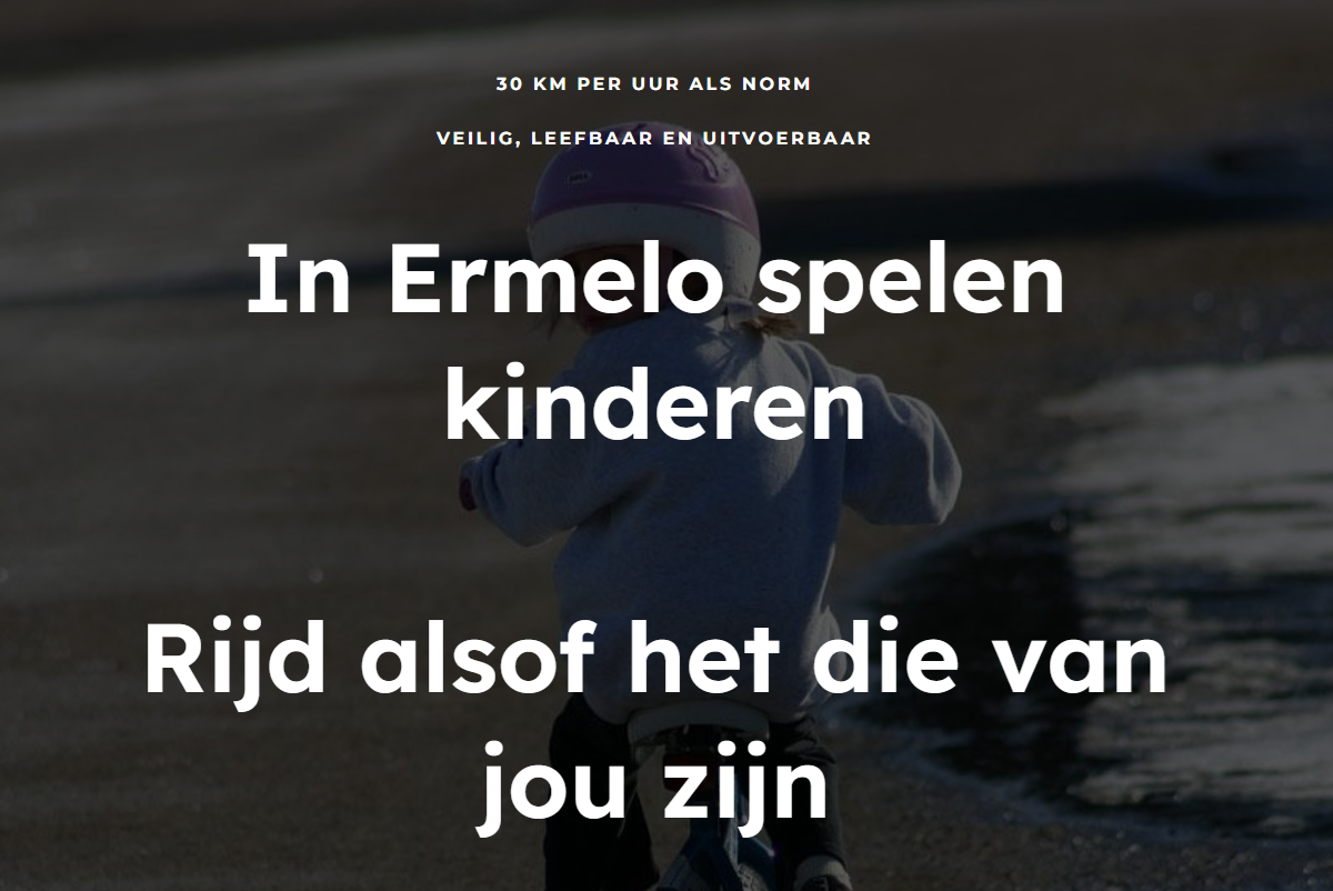 Burgerinitiatief Heel Ermelo 30 start petitie voor veiligere wegen